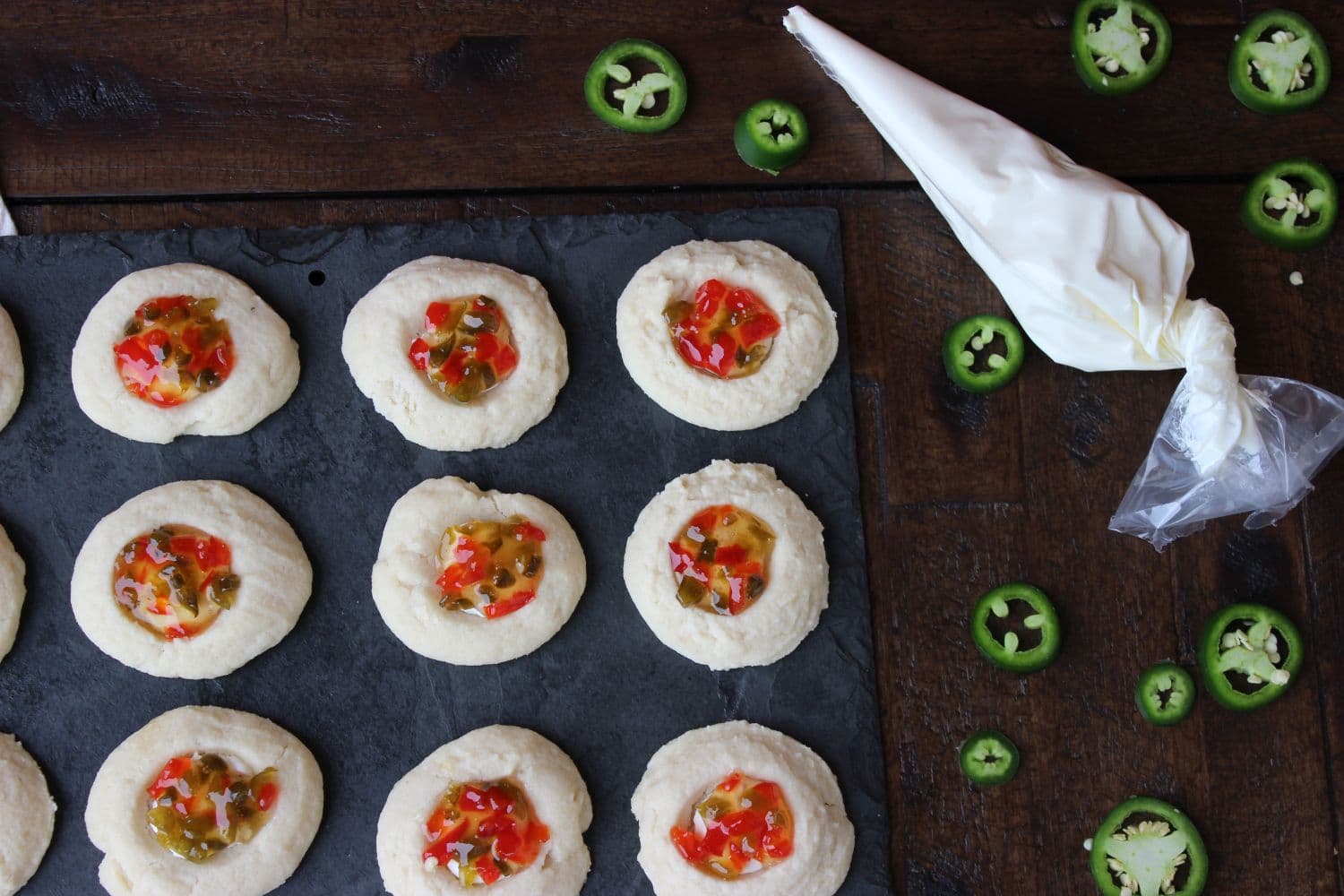 Savory Pepper Jelly Thumbprint Cookies Bonappeteach