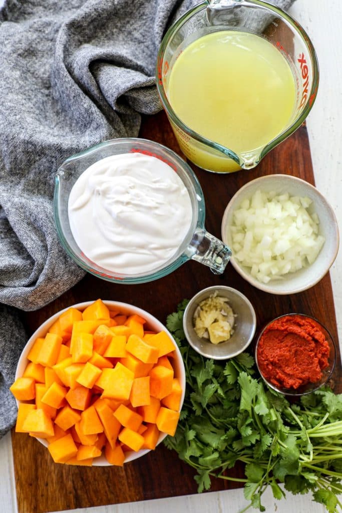 Coconut Curry Butternut Squash Soup ingredients 