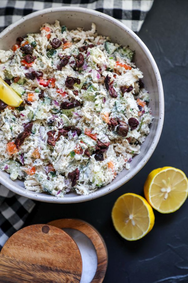 Easy Low Carb Greek Chicken Salad