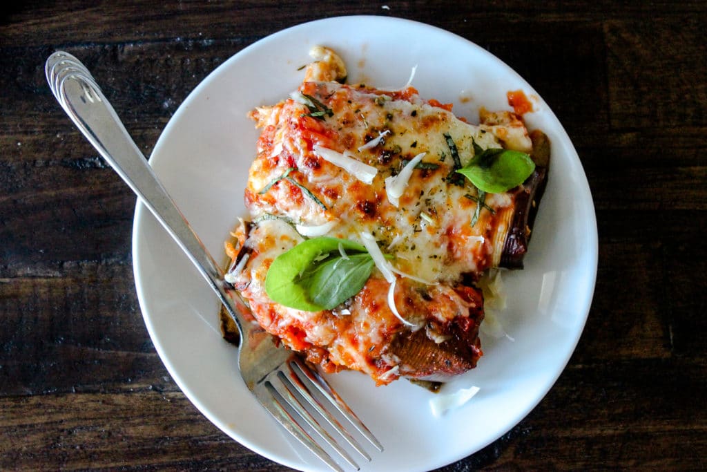 Low Carb Chicken & Eggplant Roll Up's