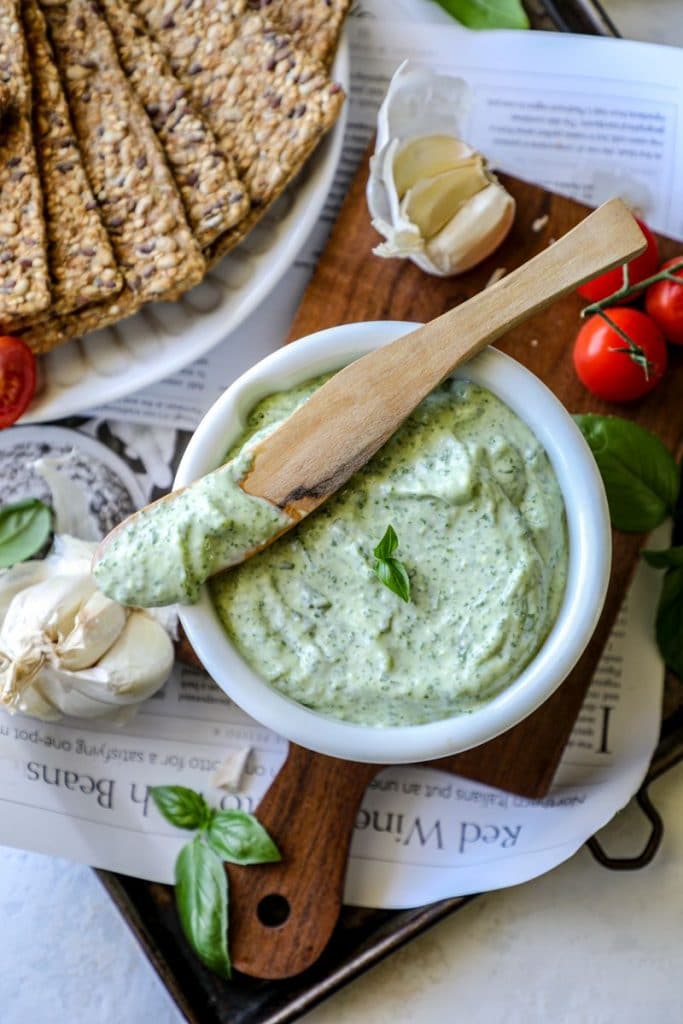 Homemade Garlic Basil Aioli