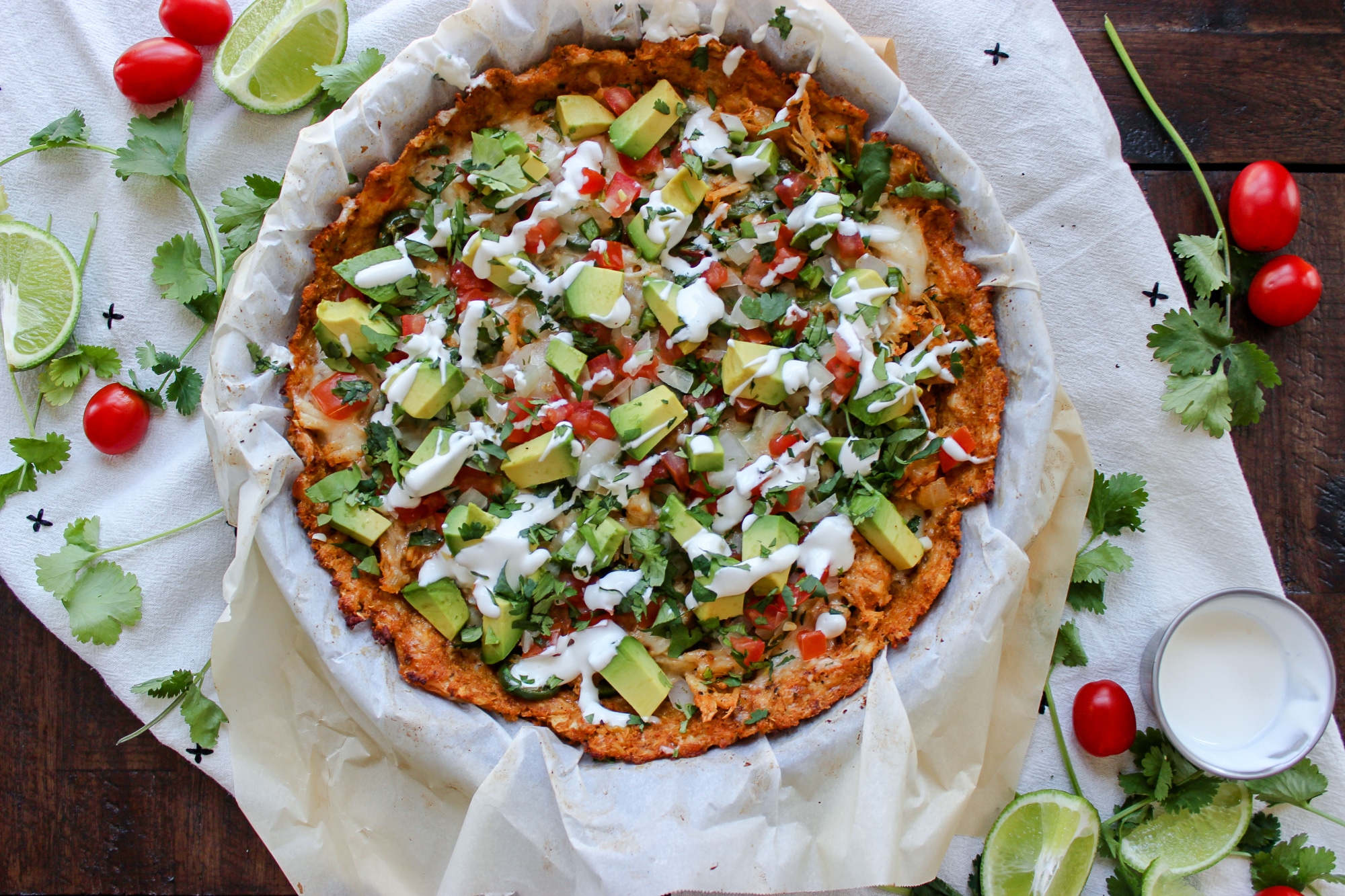 Chicken & Cauliflower Taco Pie - Bonappeteach