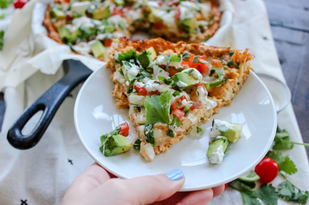Chicken & Cauliflower Taco Pie