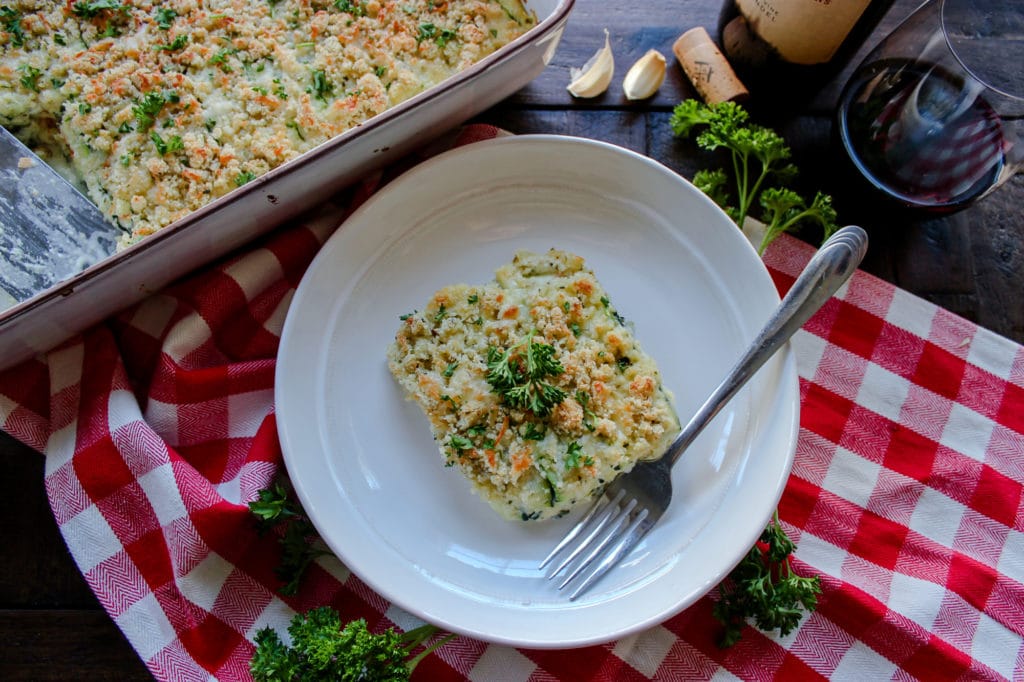 Low Carb Vegetable Lasagna with White Sauce