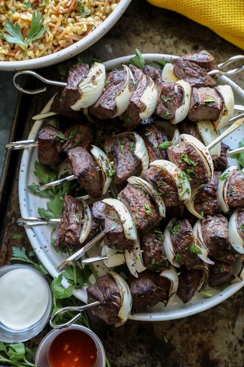 Armenian Shish Kebab - Skewered Lamb Cooked Over Hot Coals