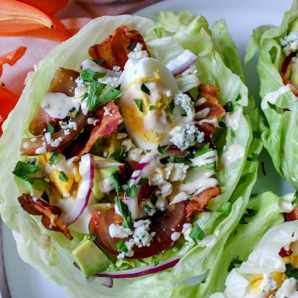 Rustic Egg Salad Lettuce Cups