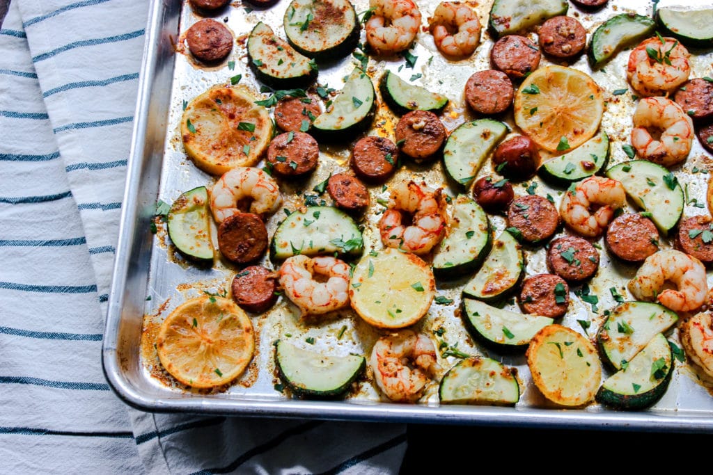 Low Carb Sheet Pan Shrimp Boil