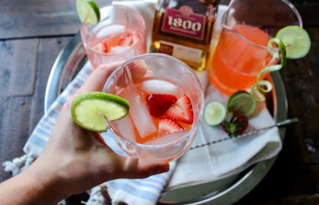 Low Carb Strawberry & Lime Margaritas Bonappeteach