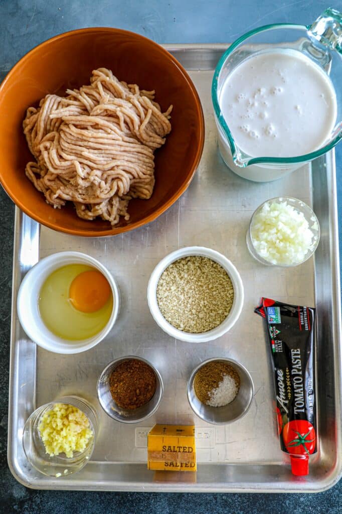 Butter Chicken Meatballs Recipe ingredients 