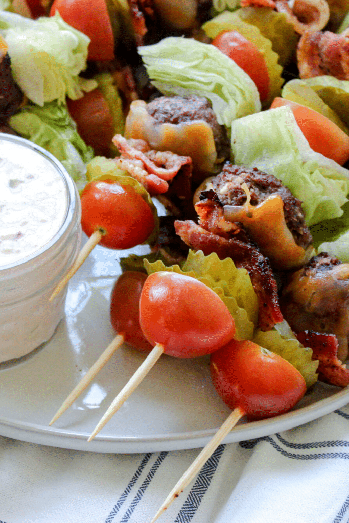 Bacon Cheeseburger Kebabs Bonappeteach