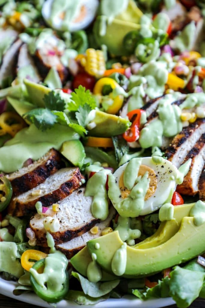 Southwest Chicken Salad on a platter 