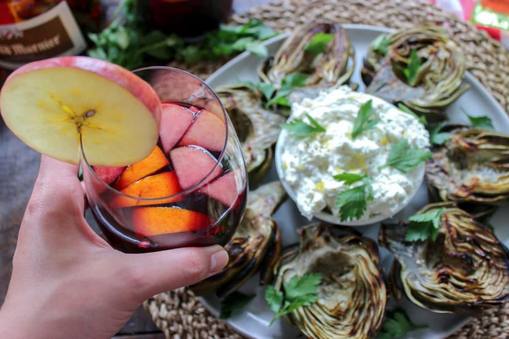 Grilled Artichokes with Whipped Feta