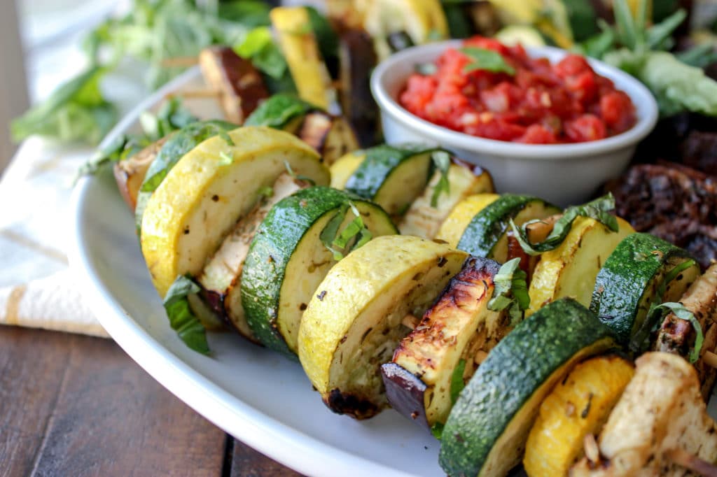 Grilled Ratatouille Inspired Kebabs