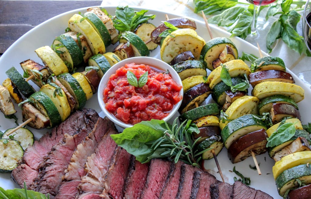 Grilled Ratatouille Inspired Kebabs