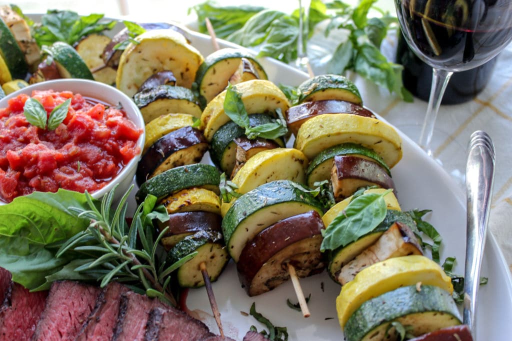 Grilled Ratatouille Inspired Kebabs