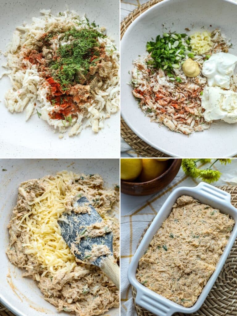 steps for making smoked crab dip