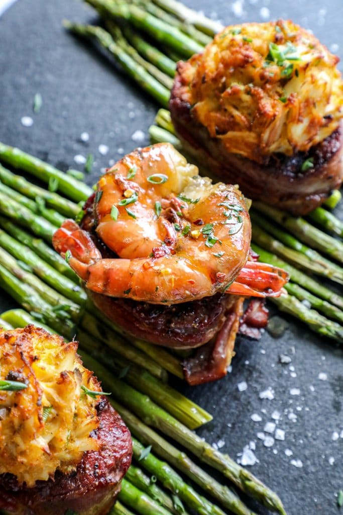 Smoked shrimp surf and turf