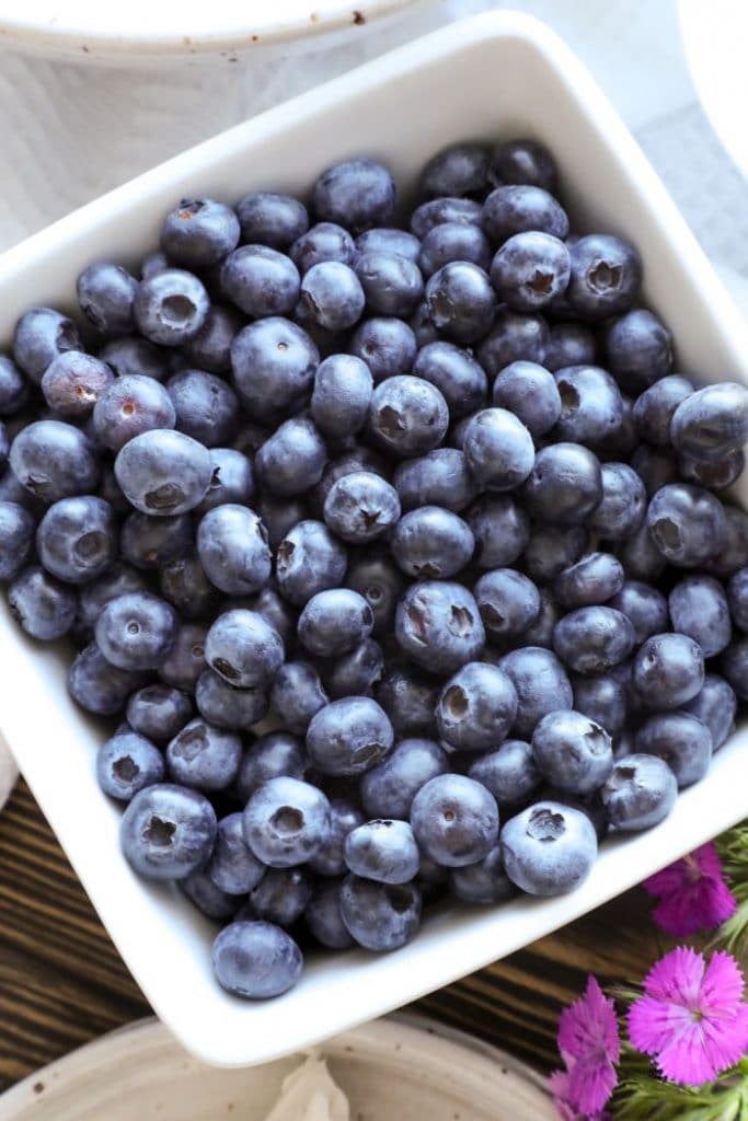 Keto friendly bowl of blueberries. 