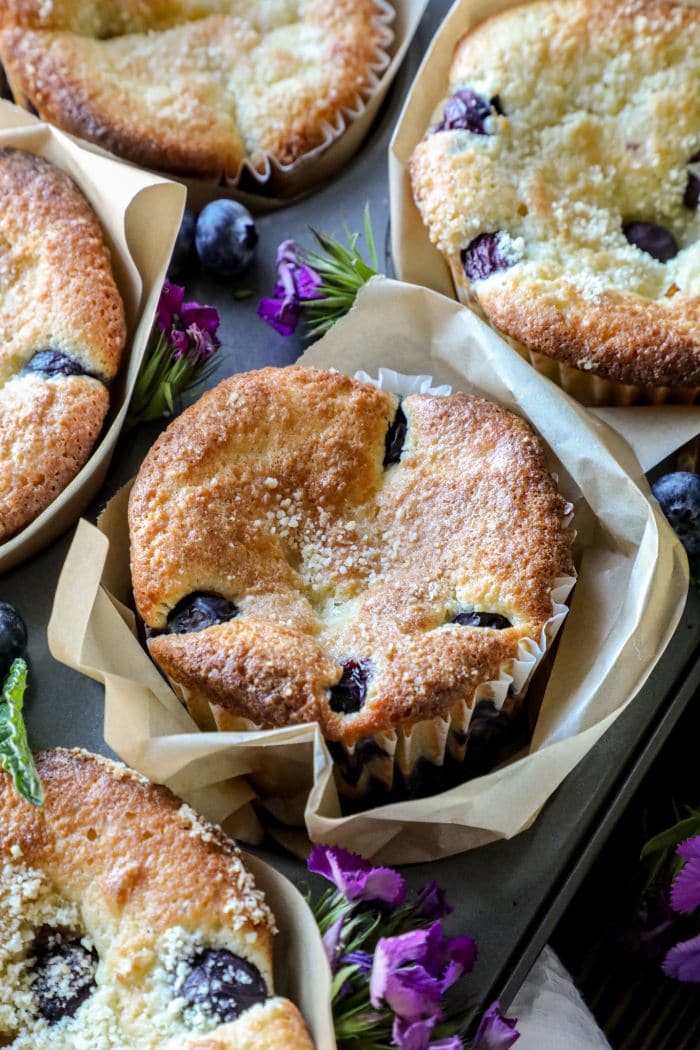 Easy Almond Flour Keto Blueberry Muffins