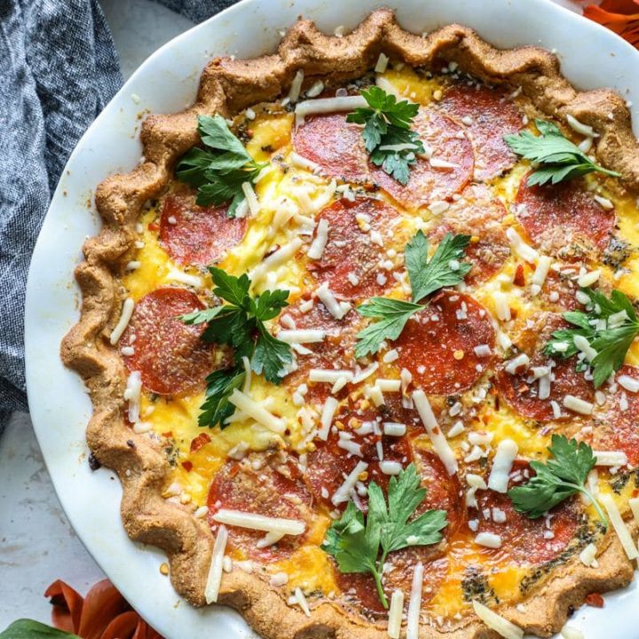 Keto Pepperoni Pizza Quiche Bonappeteach