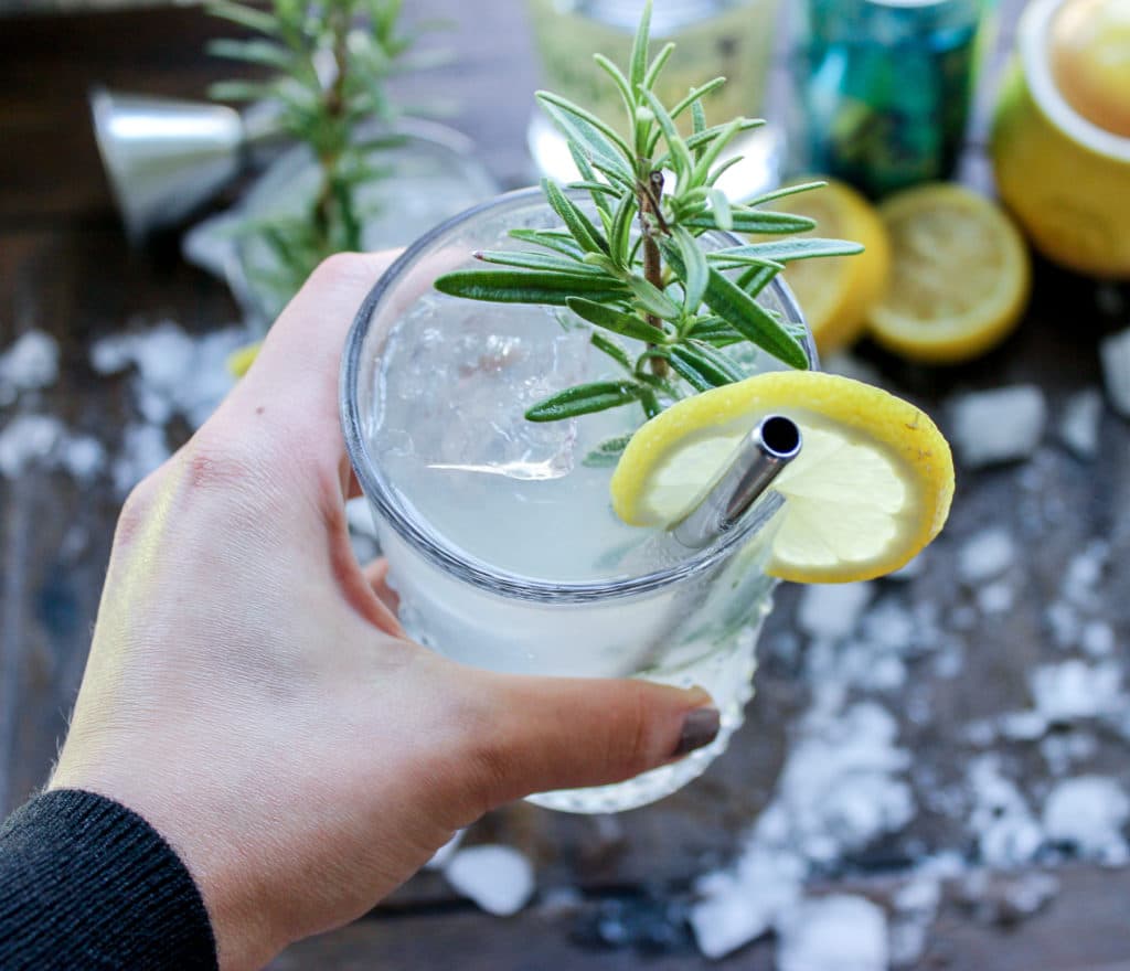 Lemon Rosemary Gin Rickey