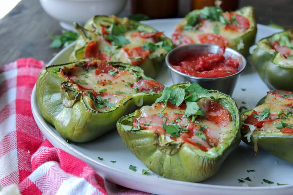 Low Carb Pizza Stuffed Peppers 