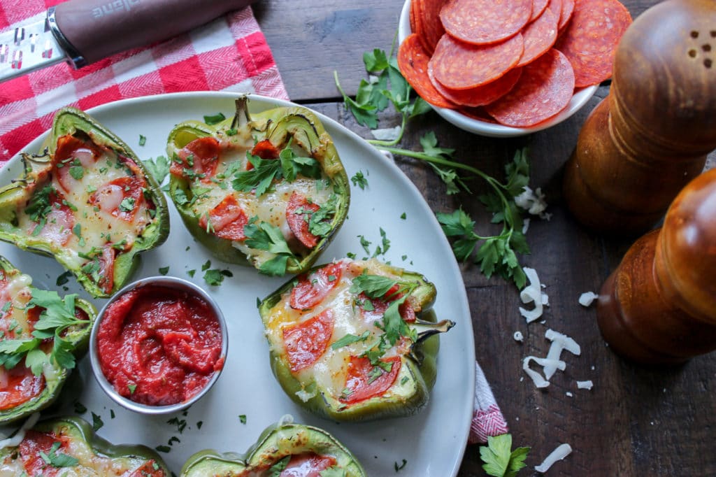 Low Carb Pizza Stuffed Peppers 