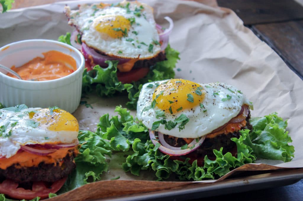 Keto Cumin Burgers with Harissa Mayo