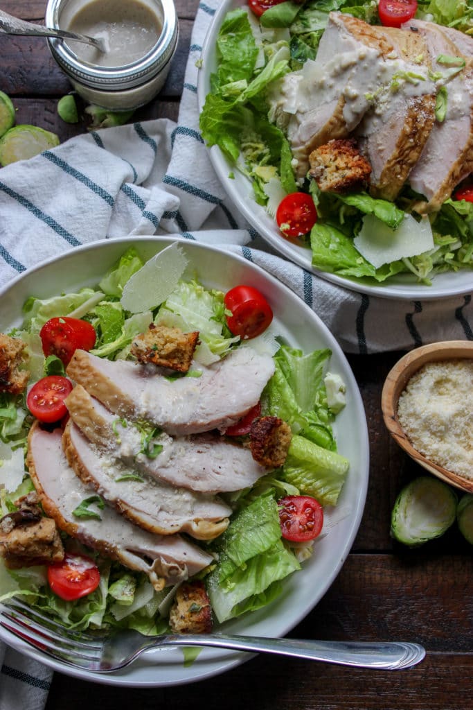 Thanksgiving Turkey Caesar Salad