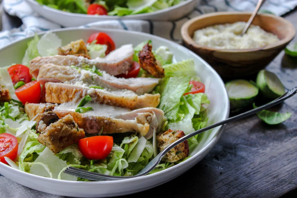 Thanksgiving Turkey Caesar Salad