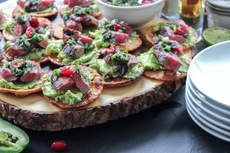 Steak & Cranberry Chimichurri Crostini