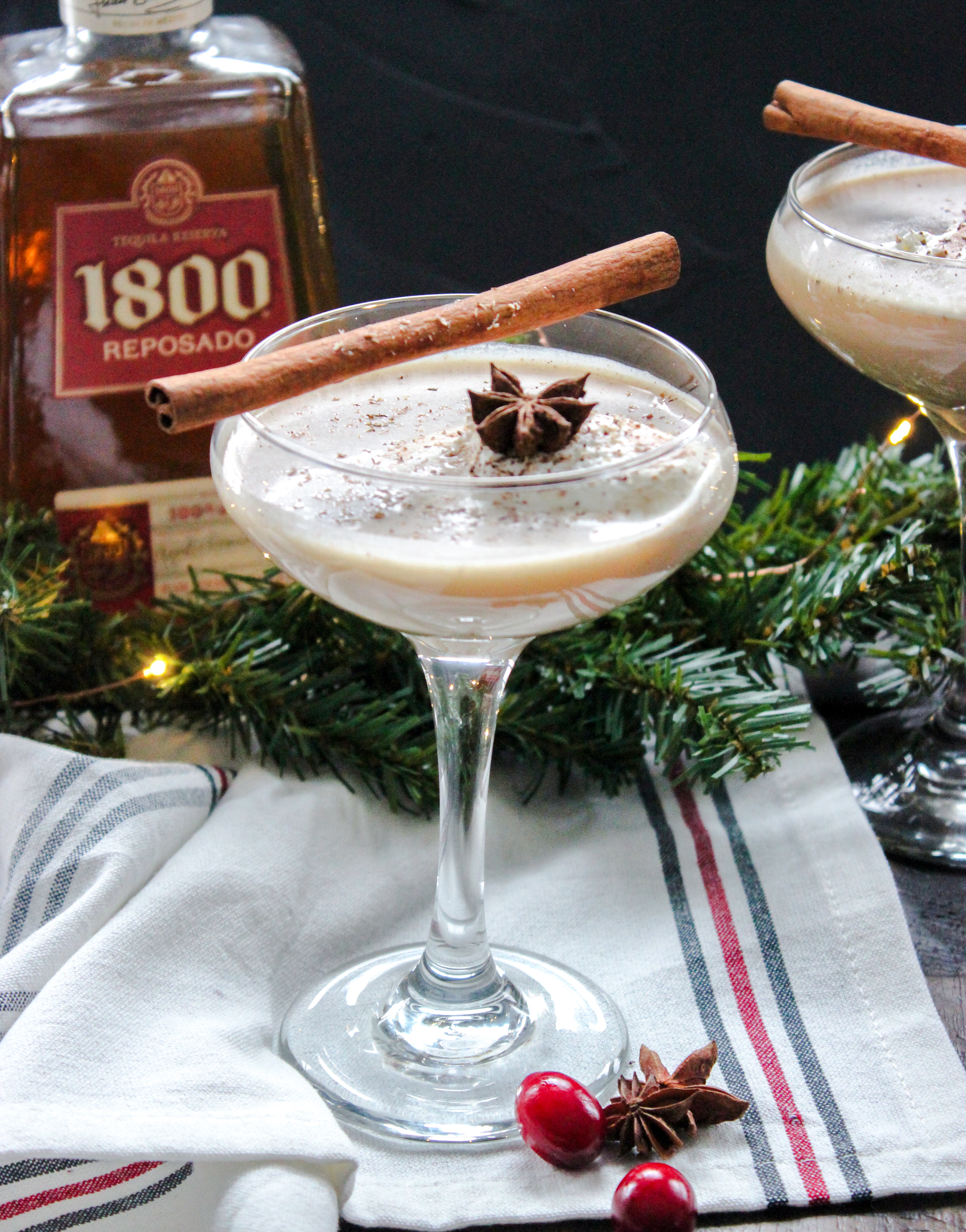 Smoked Horchata Eggnog Cocktail