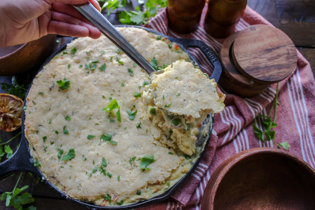 Keto Cornbread Chicken Pot Pie