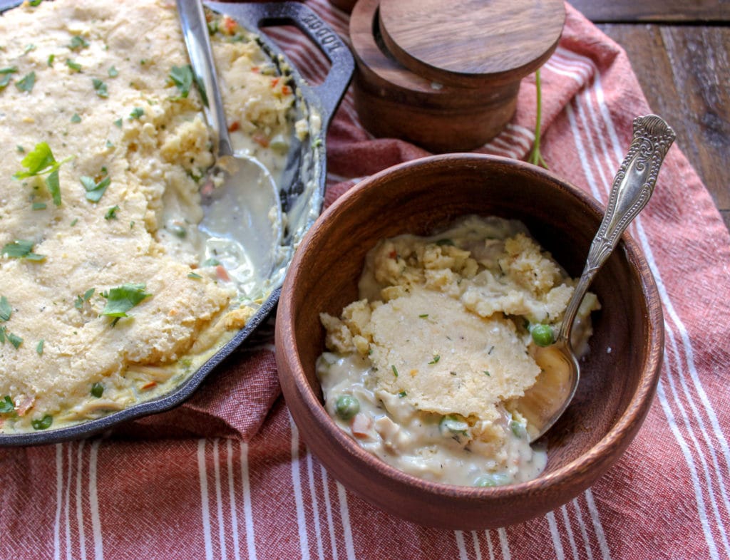 Keto Cornbread Chicken Pot Pie