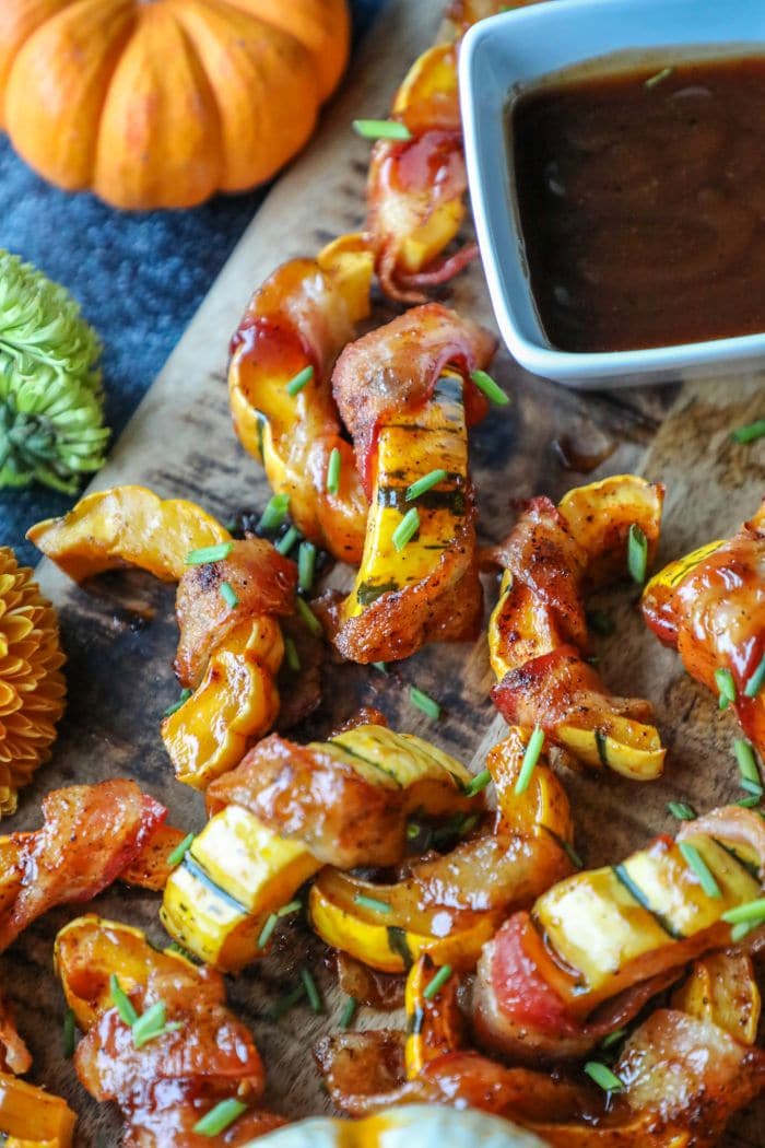 Low Carb BBQ Bacon Wrapped Delicata Squash Bonappeteach