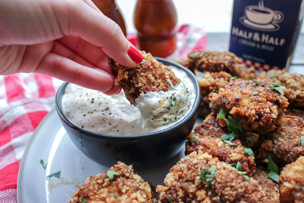 Chicken Fried Steak Nuggets with Gravy