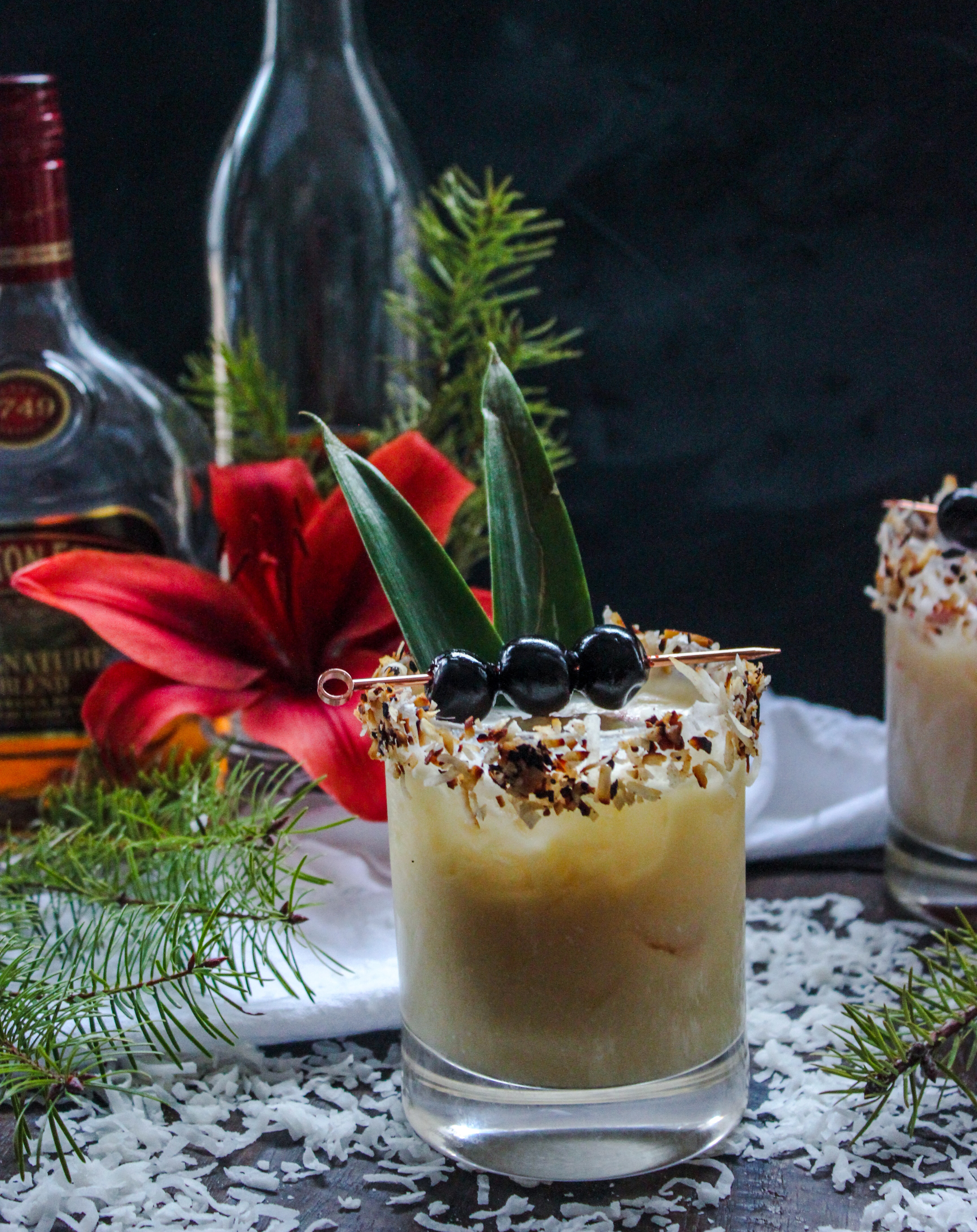 A Christmas Colada Cocktail