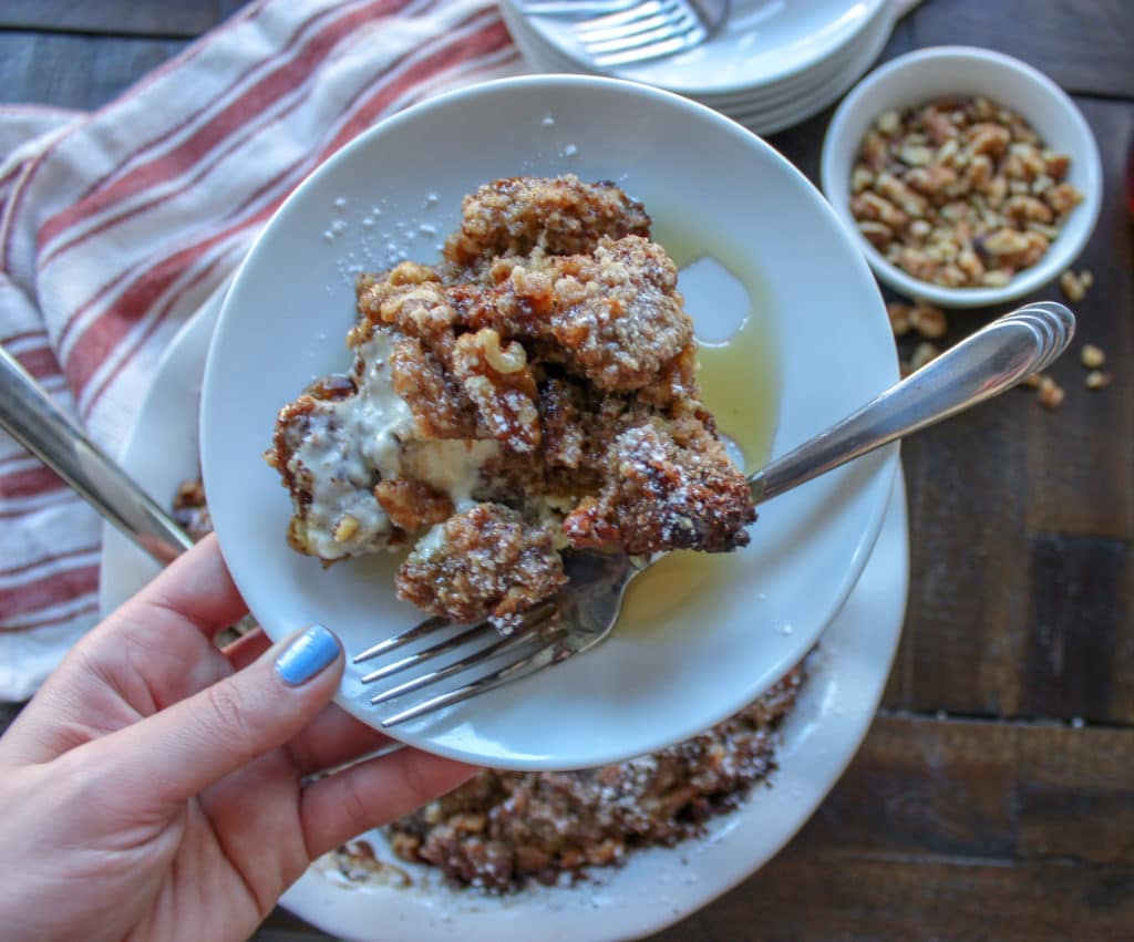 Low Carb Stuffed French Toast Casserole