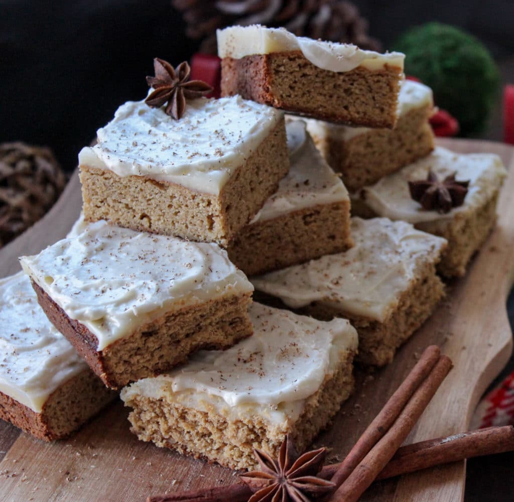 Low Carb Gingerbread Cookie Bars