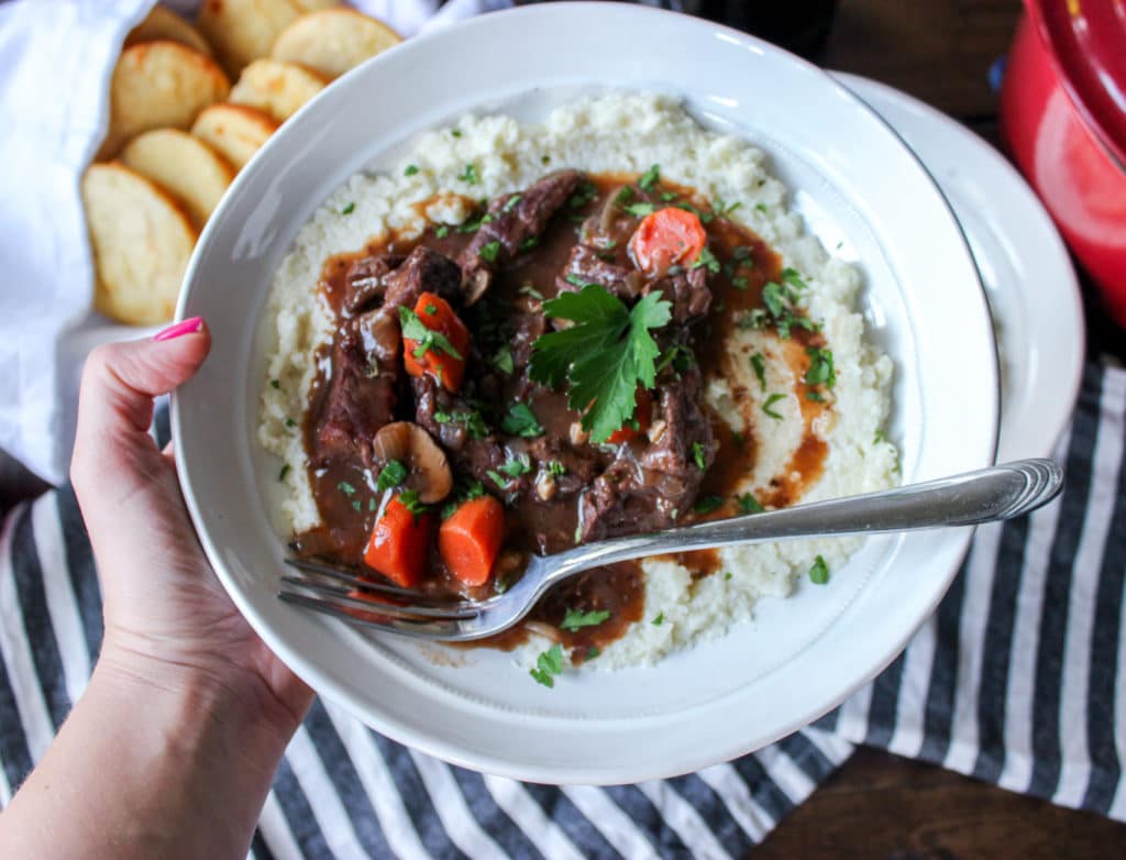 Low Carb Smoked Beef Bourguignon