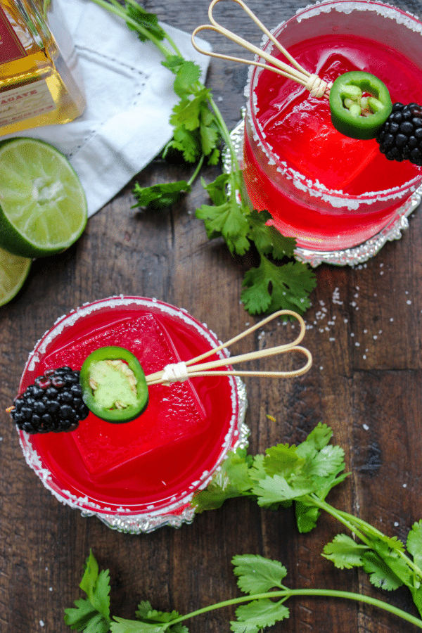 Low Carb Blackberry Jalapeno Margarita