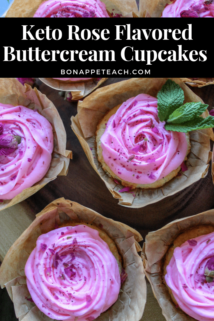 Keto Rose Flavored Buttercream Cupcakes Bonappeteach