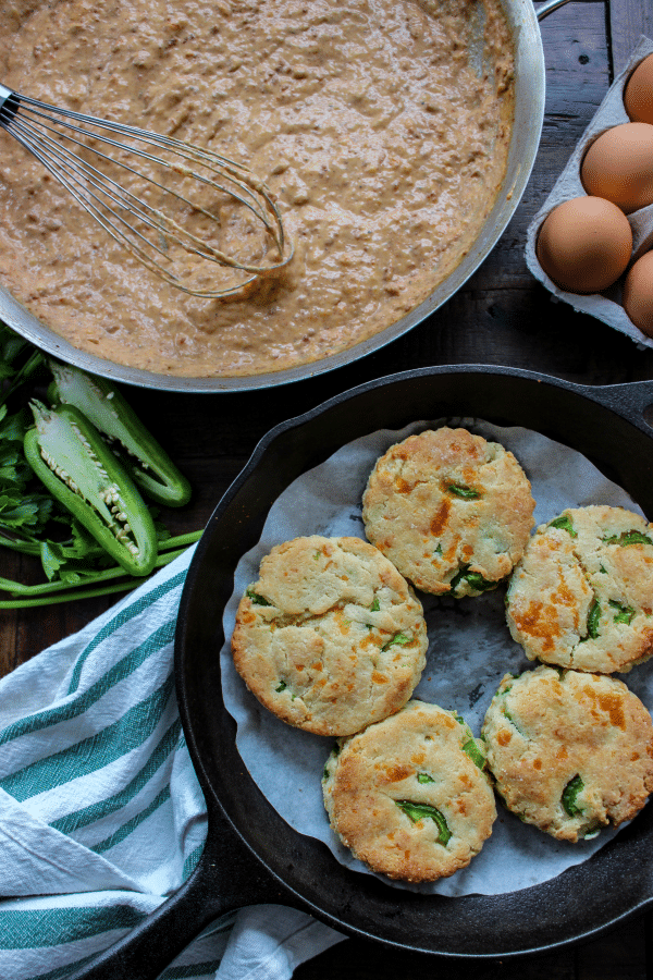 Keto Chorizo Biscuits & Gravy