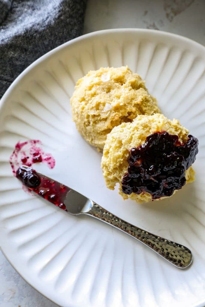 Almond Flour Biscuits with jam 