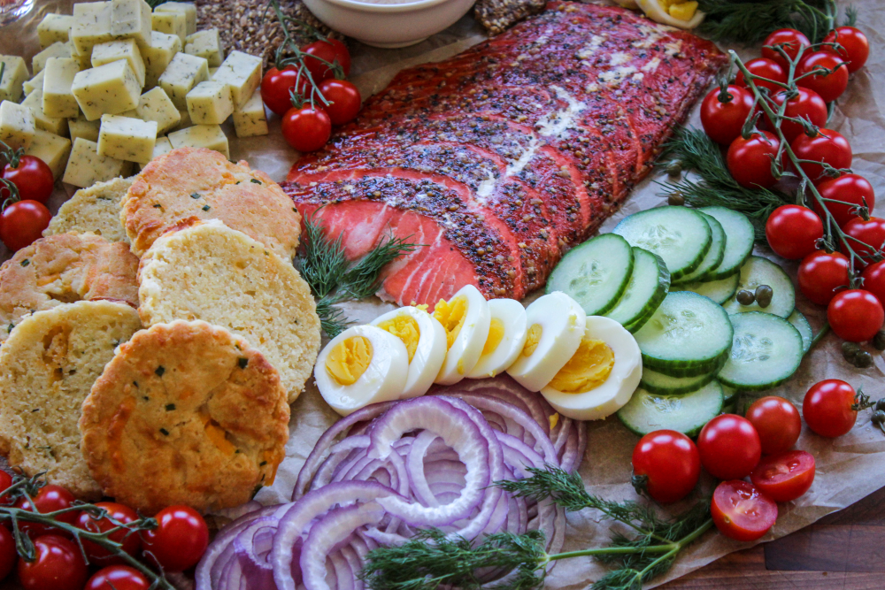 Low Carb Smoked Salmon Board