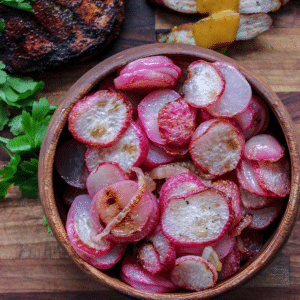 Easy grilled radishes