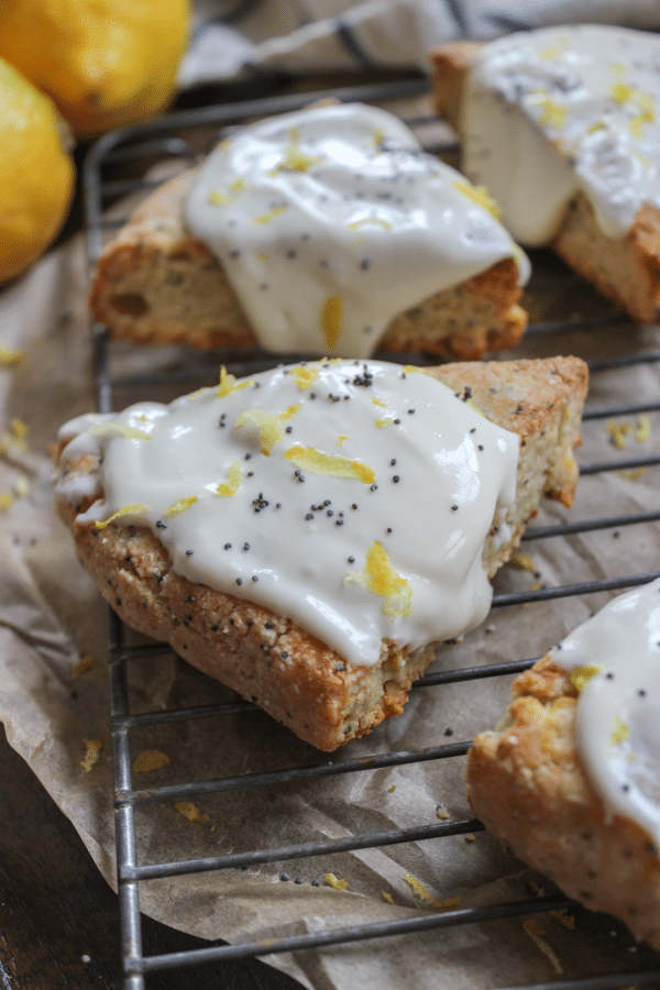 Keto Ricotta Lemon Poppy Seed Scones