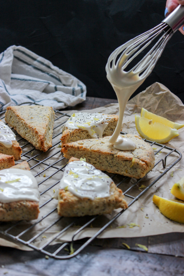 Keto Ricotta Lemon Poppyseed Scones