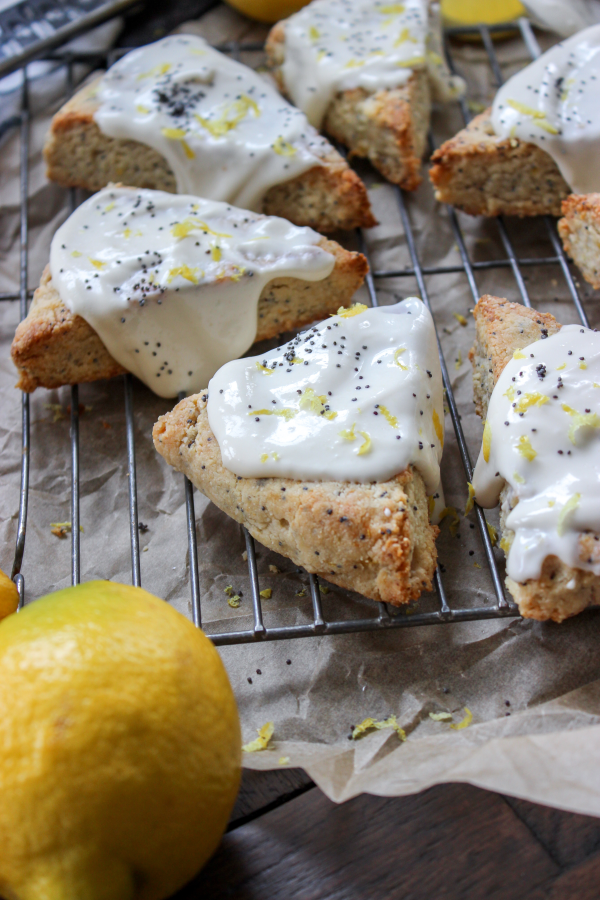 Keto Ricotta Lemon Poppyseed Scones