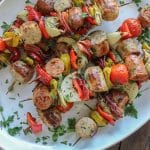 Grilled Sausage Antipasto Style Kebabs